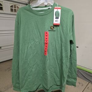 John Deere Green Long Sleeve Logo Tee - Men's